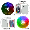 3AA Battery Power RGB Led Strip Light 5V SMD 5050 with 3/17/24Key Remote Control Flexible Tape Waterproof Led Light TV Backlight