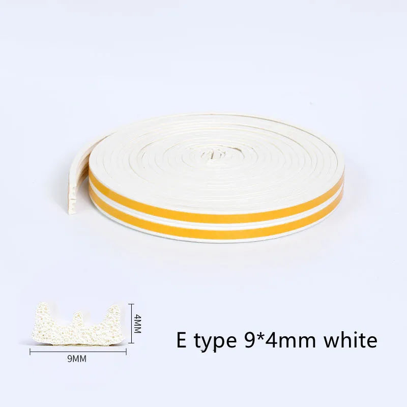 10 meters DIPE self-adhesive door and window sealing strip glass window anti-collision rubber strip foam sound insulation strip