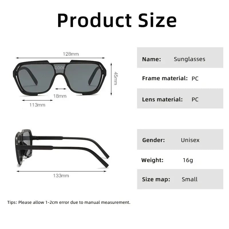 Eyeglasses Uv400 Retro for Boys Girls Sun Glasses Oversized Fashion Gafas De Sol Sunglasses for Children Personality Goggles