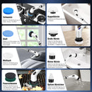 BRIEFNESS Cordless Electric Cleaning Brush 10-in-1 Multifunctional Spin Scrubber Kitchen Bathroom Cleaning Brush Rotary Cleaners