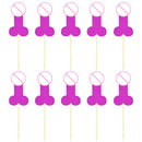 10pcs Glitter Willy Penis Cupcake Topper Funny Nude Dick Cake Toppers Wedding Favors Bachelorette Adult Hen Night Party Supplies