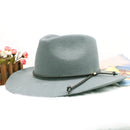 wool cowboy hats men hat felt male fedora with knot  felt hat for summer jazz disco hat for men black fedora hat  wool  hat