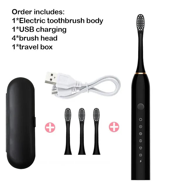 Sonic Electric Toothbrush IPX7 Waterproof Oral Care Whitening Tooth Brush Rechargeable Automatic Adult Powerful Smart Toothbrush