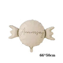 Matte Color Theme Cartoon Bear Rainbow Plane Car Foil Balloons Happy Birthday Party Decorations Kids Baby Shower Supplies