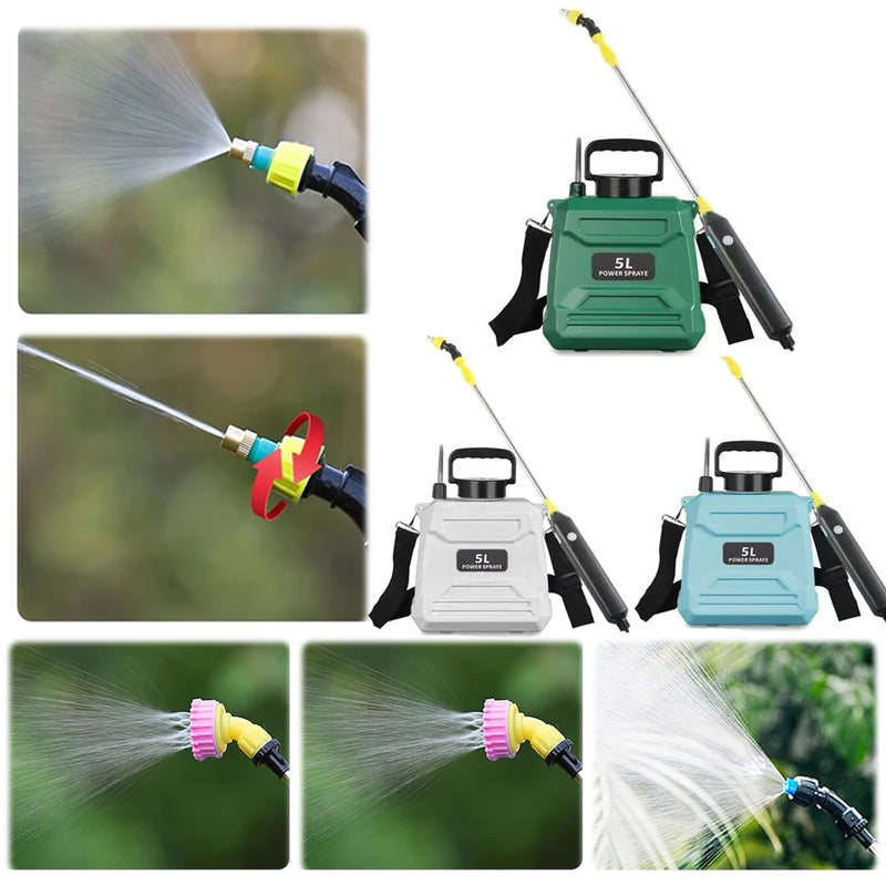 5L Shoulder Pesticide Sprayer Electric Backpack Sprayer USB Rechargeable Garden Water Sprayer Lawn Sprinkler for Lawn Watering