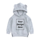 Kids Baby Girl Boy Customized Sweatshirt Add Your Text Image Long Sleeve Cotton Fleece Toddler DIY Pullover Hoodie Tops Clothes