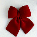 Big Velvet Red Bow for Christmas Tree Decoration Valentine's Day Wedding Fences Stairs Fireplaces Festival Christmas Deco