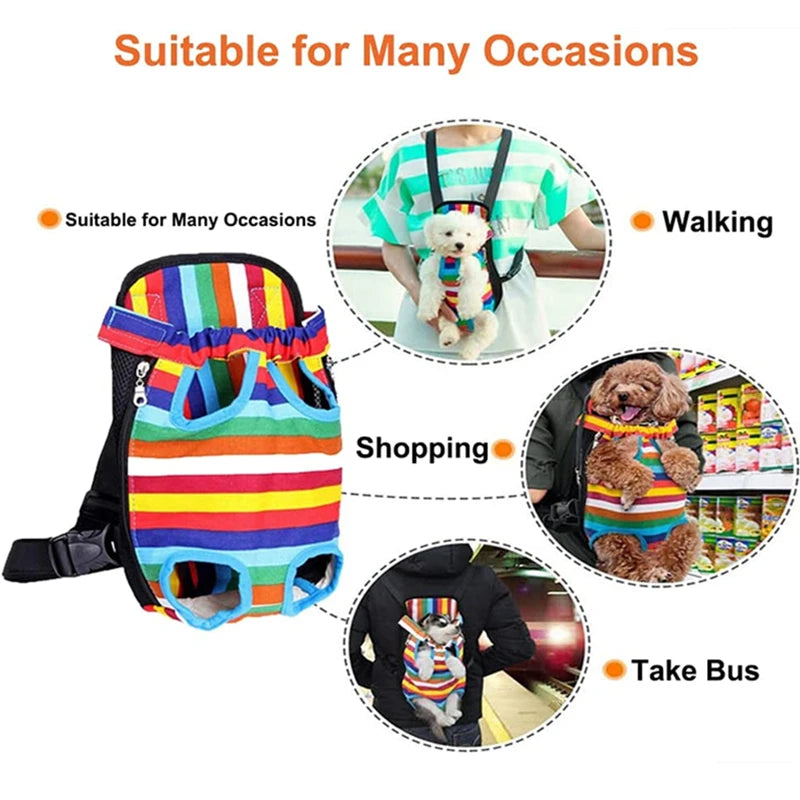 Dog Bag Breathable Mesh Pet Backpack Carrier for Small Dogs & Cats Chihuahua-Friendly Outdoor Travel Shoulder Bag Perros Bag