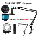 Yizhan 4K 48MP HDMI VGA USB Industrial Video Microscope For PCB Soldering 1080P HD Digital Camera 1-150X Zoom C Mount Lens 2K