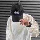 Letter Embroidery Baseball Hat Solid Color Peaked Cap For Men Women Adjustable Outdoor Sun Visors Cotton Casual Snapback Bonnet