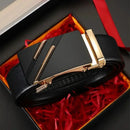 New Fashion Leisure Business Men's Belt Metal Automatic Buckle Brand Luxury Design Waist Belts For Men Strap Male，For Ideal Gift