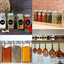 12pc 120ML bottle Glass Spice Bottle Jars Spice Jar Set Transparent Seasoning Storage Bottles Kitchen Salt Bottle