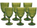 330ml Green Glass Cups Set 6 Pieces