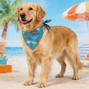 Dog Bandana Fruit Floral Spring Washable Soft Doggy Scarf Kerchief Summer Adjustable for Small Medium Large Dogs Pets