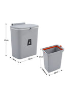 【Lifeideas】Door Hanging Trash Can Kitchen Bathroom Toilet Waste Storage with Inner Barrel Wall Mounted Garbage Rubbish Bin
