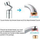 SHAI Universal Splash Faucet Spray Head 720 Grad drehbarer Wasserhahnfilter Wasserperlen-Armaturenbelüfter Küchenarmaturdüse