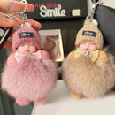 Sleeping Baby Keychain Cute Soft Fluffy Plush Doll Key Ring Women Girl Bags Pendant Backpack Accessories Gifts