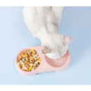 Haustier-Doppelnapf Kunststoff Kätzchen Hund Futter Trinkschale Futterspender Katze Füttern Haustierbedarf Zubehör Hundezubehör Hundenapf