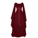 Women Dresses Vintage Medieval Cosplay Costume Ghost Witch Vampire Gothic Dress Halloween Christmas Masquerade Party Dress