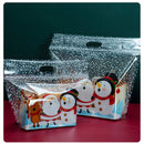StoBag 50pcs New Year Christmas Bread Packaging Bags Hnadle Santa Claus Toast Supplies For Home Handmade Gift