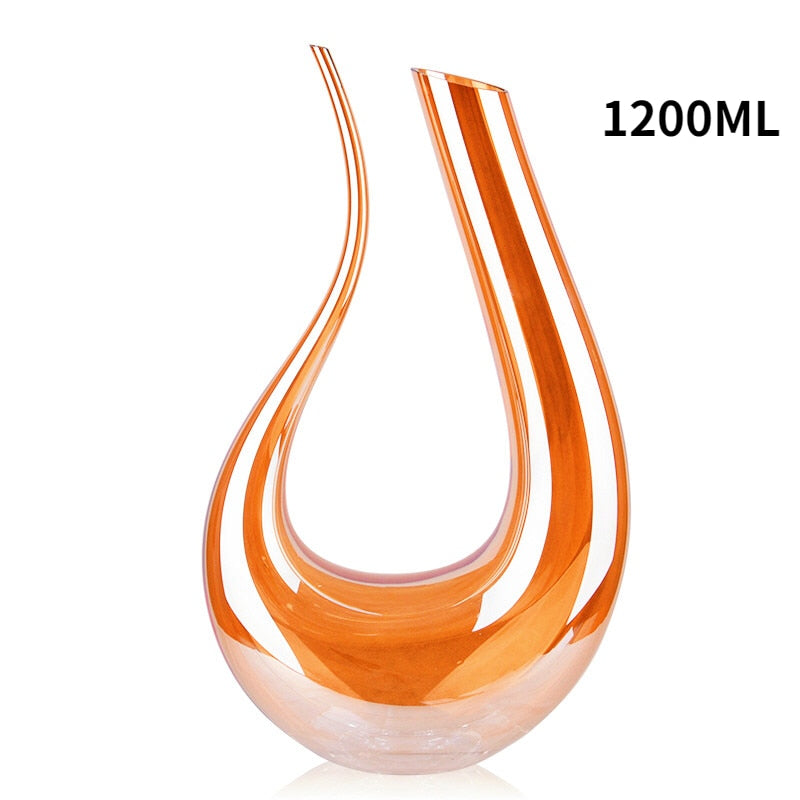 1000ML High Grade Crystal U-shaped Wine Decanter Gift Box Harp Swan Decanter Creative Wine Separator Wine Set R