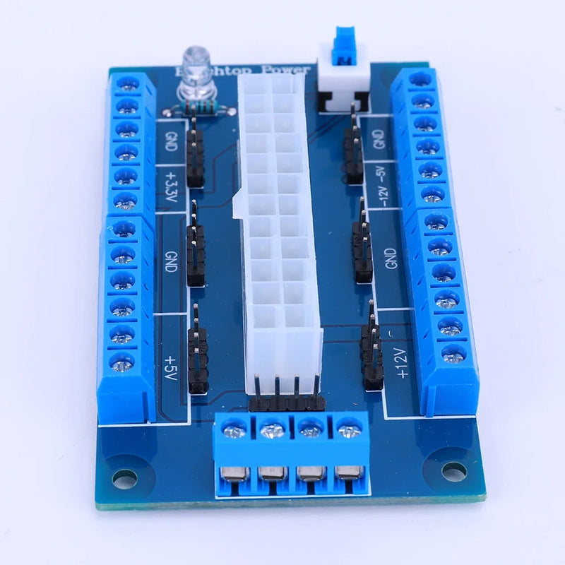 24/20Pin DC Power Adapter Board Module for ATX DC Power Supply Breakout Board Computer Adapter Board PC Adapter Accessories