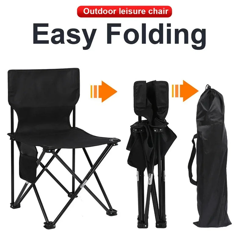 Camping Chair Outdoor Folding Beach Multifunctional Lazy Chair Easy Storage Fishing Chair Picnic Camping Equipment