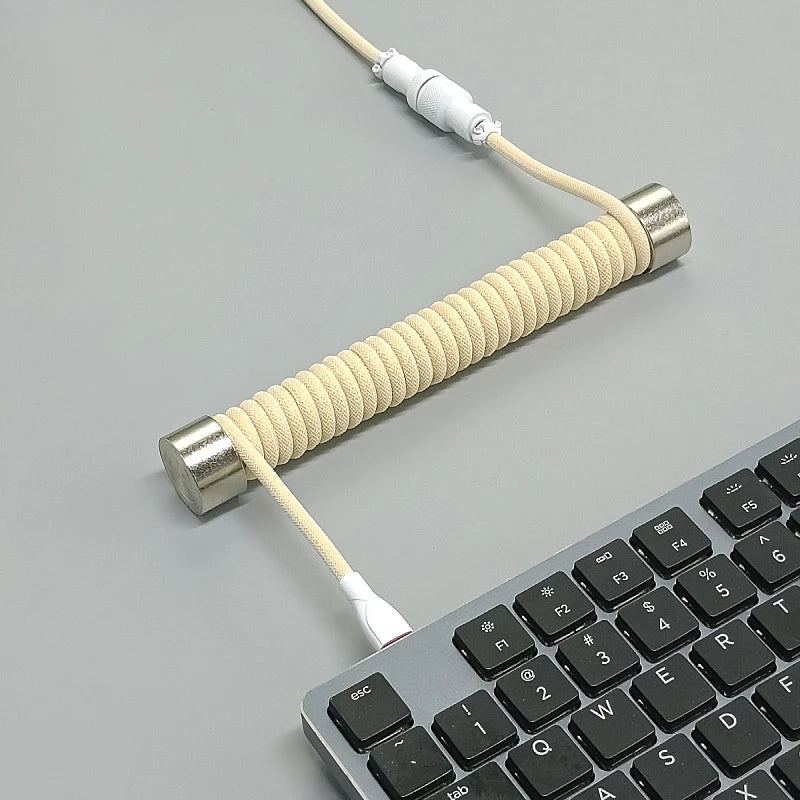 Coiled Cable Protection Rod Coiled Keyboard Cable Weight Rod Reel Stick Cable Organizer