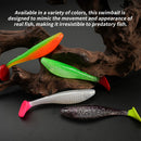 6pcs/lot Soft Swimbait 8cm 5.1g Floating T-Tail Fishing Lure TPR Paddle Tail Soft Lure Material Fishing Baits