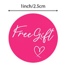 100-500pcs Free Gift Letters Labels Sticker Stationary Supplies Pink Thank You Sticker for Small Business Package Card 1 inch