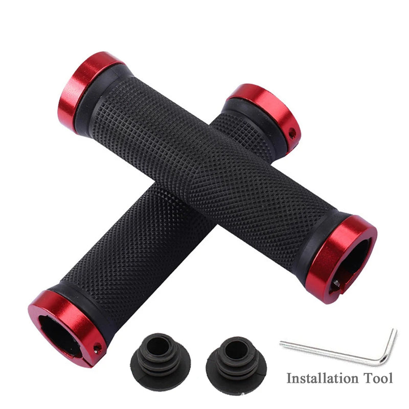 Bicycle Grips BMX Bike Handbar Grips Rubber Bilateral Lock Mountain MTB Bikes Handlebar Grips Non-slip Cycling Bike Accessories