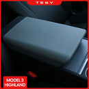 für Tesla Model 3 Highland 2024 TPE Soft Case Auto Mittelkonsolen Armlehnenabdeckung Auto Mittelarmlehnenbox Pad Abdeckung Zubehör