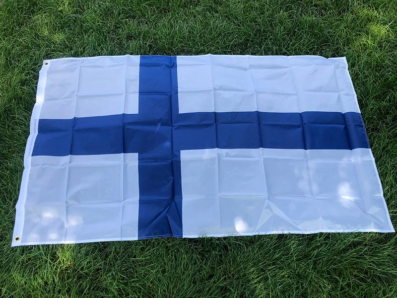 SKY FLAG Finland Flag 3x5fts hanging Polyester standard National Flag Banner Outdoor Indoor 150*90cm Flag