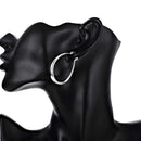 925 Sterling Silber 41 mm glatte Kreis-Creolen für Damen, Mode, Party, Hochzeit, Accessoires, Schmuck, Weihnachtsgeschenke