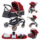 Baby Stroller 3 in 1 Easy Folding Multifunctional Stroller Travel Portable Baby Carriage Safety Seat EU Standard Free Shipping