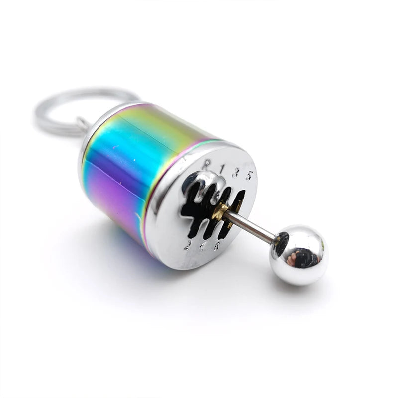 Car Parts Keychain NEO Chrome Metal Keyring Wheel Hub Nitrogen Gas Bottle Shock Absorber Key Chain Whistle Turbine Auto Interior