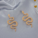 Modetrend Gothic Dunkel Übertrieben Schlangenförmige Anhängerohrringe für Frauen Temperament Persönlichkeit Mädchen Schmuck Accessoires