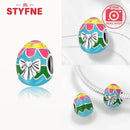 925 Silver Blue Star Easter Egg Charms Colorful Beads Fit Original Bracelets for Women Jewelry Party DIY Fine Gifts Accessories