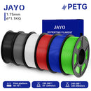 JAYO 3D Filament PLA +/PETG/PLA 1.75MM +/- 0.02MM 6Rolls Coloful Neatly Wound 3D Printing Material For 3D Printer&Pen 1.1KG/ROLL