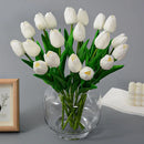 12pcs Artificial Tulip Latex Real Touch For DIY Bouquets Wedding Party Mother's Day Easter Spring Home Dining Decoration