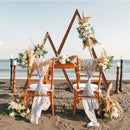 2 Pack Wooden Wedding Arch Stand Triangle Arbor Frame Backdrop Balloon Archway Stand