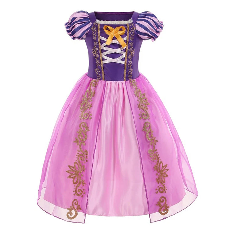 Girls Aurora Belle Rapunzel Sofia Princess Dress Halloween Easter Cosplay Costume Party Kids Dresses for Girls Children Clothing