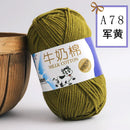 2Pcs Milk Cotton Knitting Yarn Soft Warm Yarn for Hand Knitting Worsted Crochet Threads Wool Line for Handmade