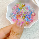 50 Stück Neue Süße Harz Mini Cartoon Bunte Schmetterling Flache Rückseite Maniküre Teile Verzierungen Für Haarschleifen Zubehör