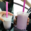 50-400Pcs Colorful &Black Large Drinking Straws Bubble Tea Straw MilkTea Smoothies Milkshake Party Wedding Bar Home Accessories