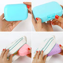 2 Sizes Soap Box Soap Case Dishes Waterproof Leakproof Soap Box Box Cover 4 colors Bathroom Accessories Toilet Laundry Soap Box