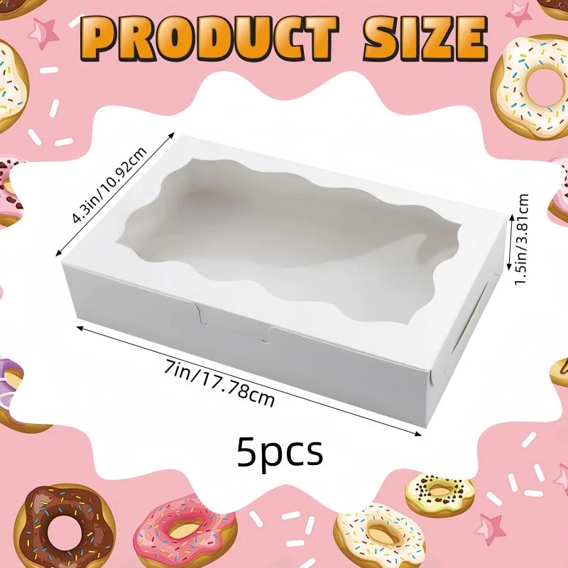 5/10pcs Window cake box, birthday, wedding, Valentine's Day cake and pastry box, kraft paper gift box suitable for Thanksgiving