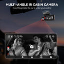 REDTIGER A3 Dash Cam 3 Channel Dash Camera Dash Car Camera Bulit in 2.4GHz Wifi IR Night Vision 24H Parking Monitor APP Control
