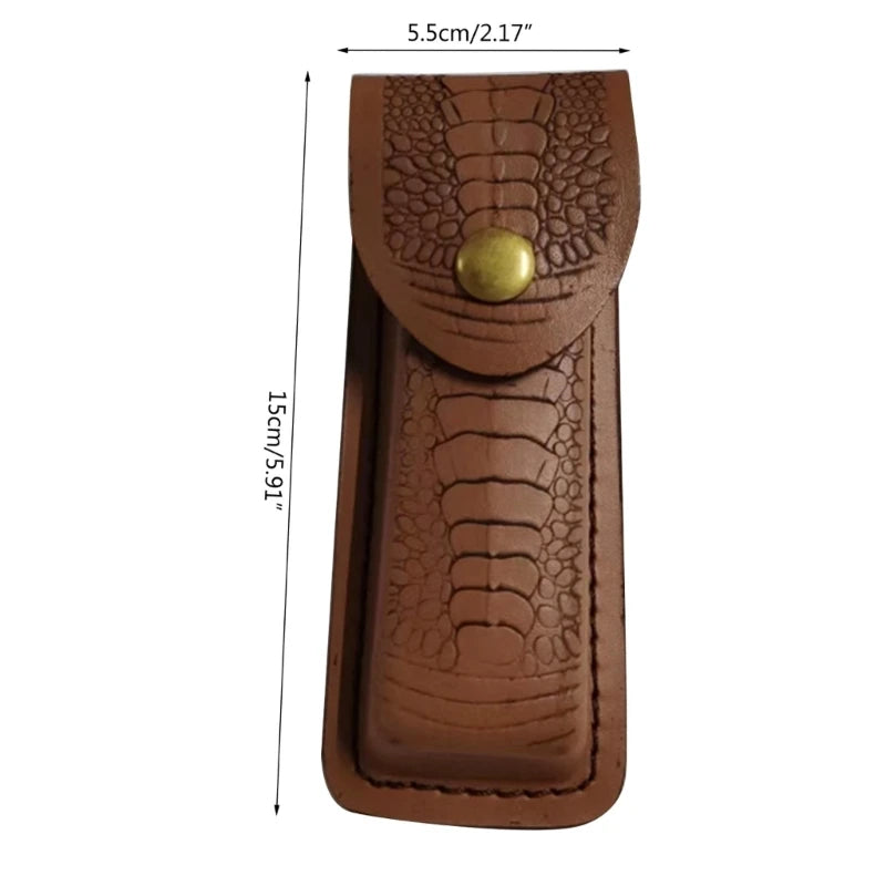 Leathers Knife Pouches Handmade Knife Holsters Belt Loop Case Holder Bag Folding Knife Sheath for Cutting Tool Carriers