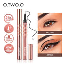 O.TWO.O Eyeliner Pencil Liquid Eye Liner Waterproof Smudge Proof Quick Drying 12 Hour Wear Ultra Fine Black Eyeliner for Arrows
